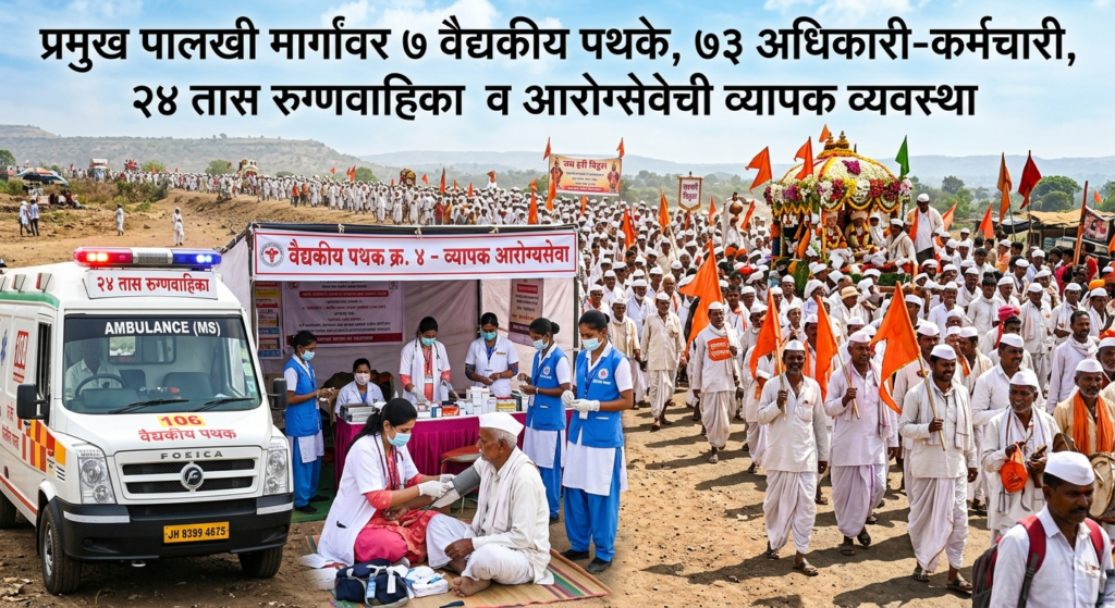 आषाढी पालखी सोहळ्यातील भाविकांना अखंड आरोग्यसेवा देण्यासाठी वैद्यकीय विभाग सज्ज